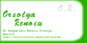 orsolya renoiu business card